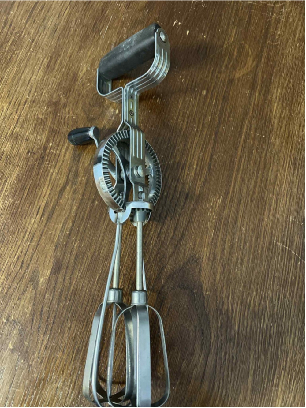 Vintage Ecko Best Hand Held Mixer Egg Beater Black Handle Stainless Steel USA